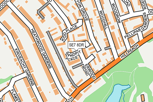 SE7 8DR map - OS OpenMap – Local (Ordnance Survey)