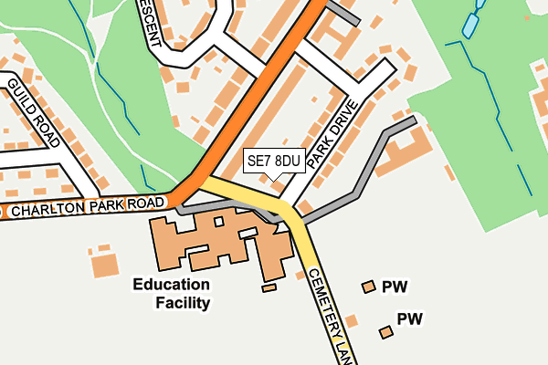 SE7 8DU map - OS OpenMap – Local (Ordnance Survey)