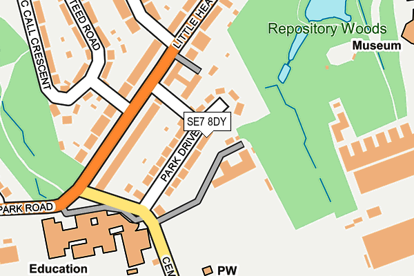 SE7 8DY map - OS OpenMap – Local (Ordnance Survey)