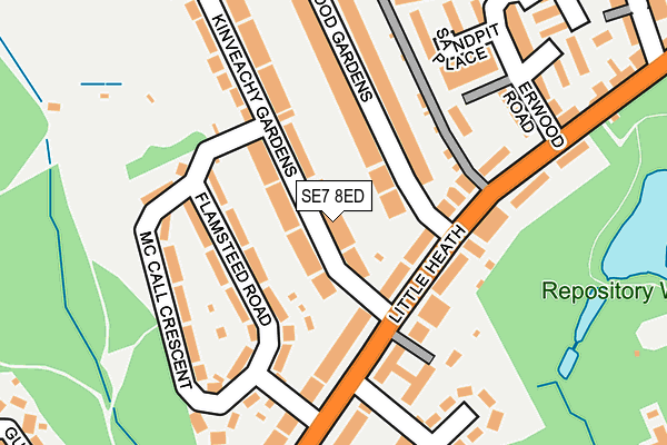 SE7 8ED map - OS OpenMap – Local (Ordnance Survey)
