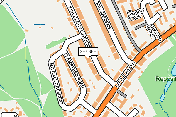 SE7 8EE map - OS OpenMap – Local (Ordnance Survey)