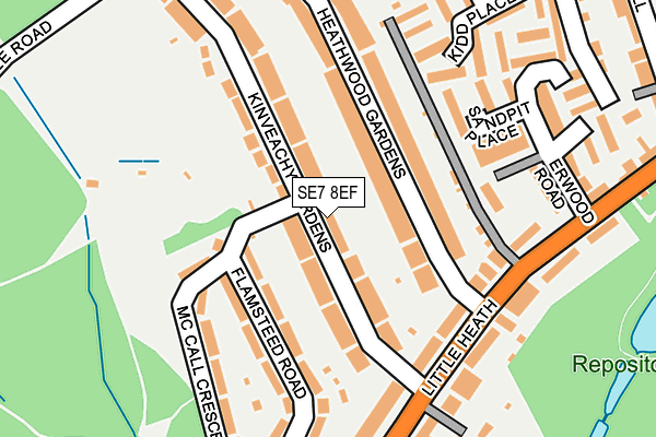 SE7 8EF map - OS OpenMap – Local (Ordnance Survey)