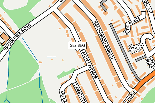 SE7 8EG map - OS OpenMap – Local (Ordnance Survey)