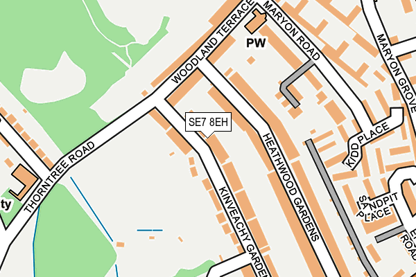 SE7 8EH map - OS OpenMap – Local (Ordnance Survey)