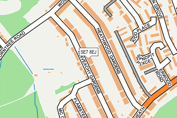 SE7 8EJ map - OS OpenMap – Local (Ordnance Survey)