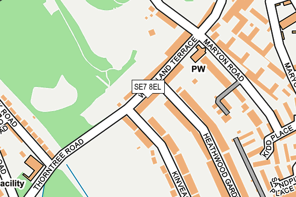 SE7 8EL map - OS OpenMap – Local (Ordnance Survey)