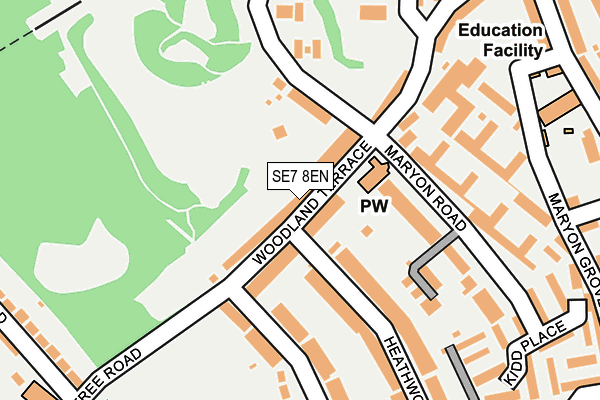 SE7 8EN map - OS OpenMap – Local (Ordnance Survey)