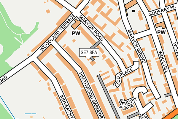 SE7 8FA map - OS OpenMap – Local (Ordnance Survey)