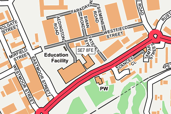 SE7 8FE map - OS OpenMap – Local (Ordnance Survey)