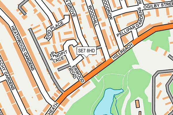 SE7 8HD map - OS OpenMap – Local (Ordnance Survey)