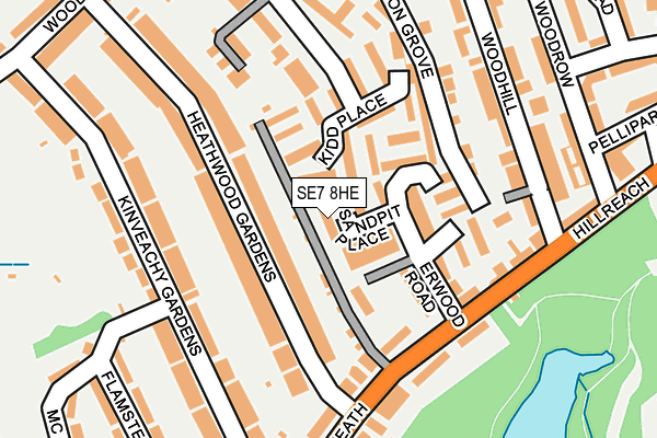SE7 8HE map - OS OpenMap – Local (Ordnance Survey)