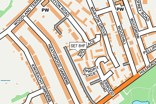 SE7 8HF map - OS OpenMap – Local (Ordnance Survey)