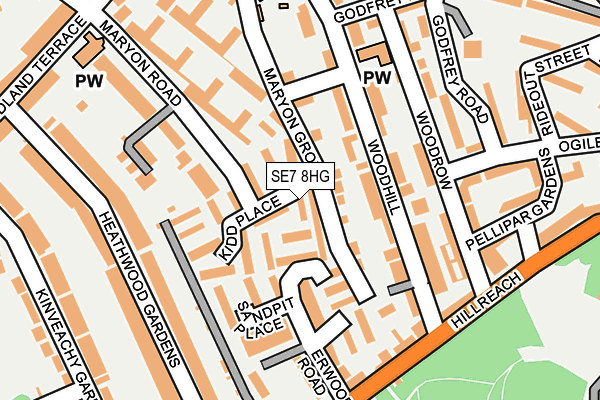 SE7 8HG map - OS OpenMap – Local (Ordnance Survey)
