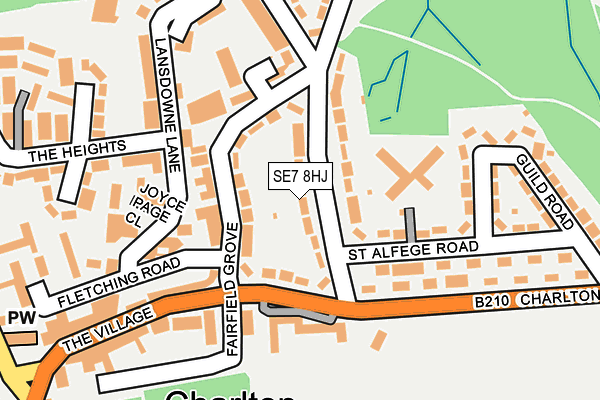 SE7 8HJ map - OS OpenMap – Local (Ordnance Survey)