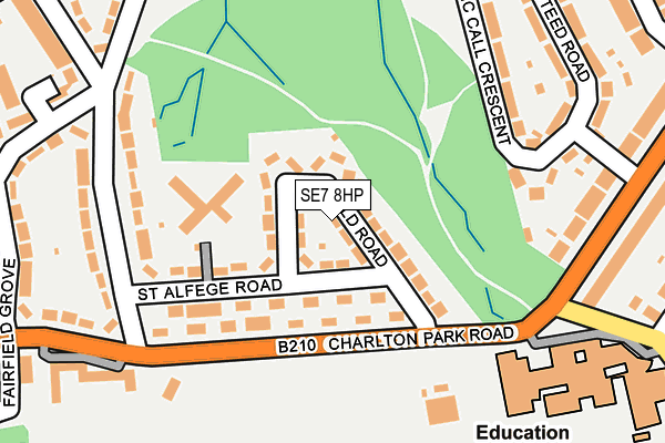 SE7 8HP map - OS OpenMap – Local (Ordnance Survey)