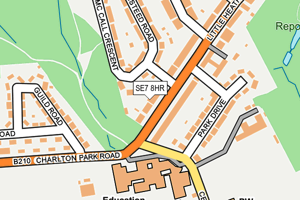 SE7 8HR map - OS OpenMap – Local (Ordnance Survey)