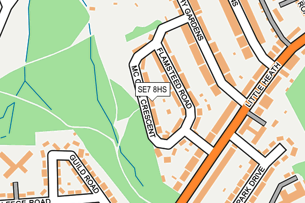 SE7 8HS map - OS OpenMap – Local (Ordnance Survey)