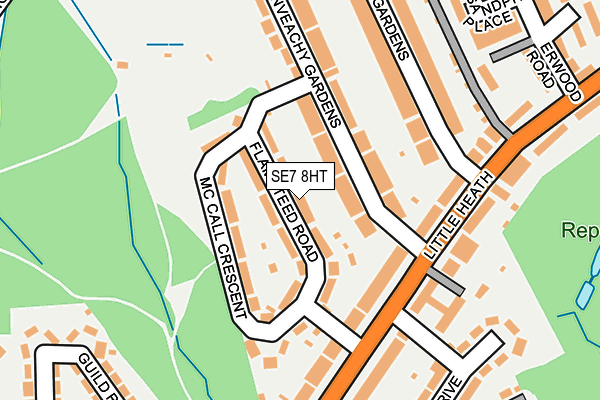 SE7 8HT map - OS OpenMap – Local (Ordnance Survey)