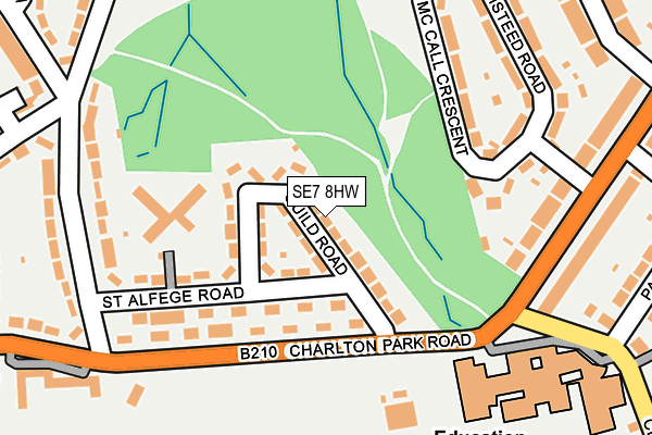 SE7 8HW map - OS OpenMap – Local (Ordnance Survey)