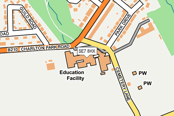 SE7 8HX map - OS OpenMap – Local (Ordnance Survey)