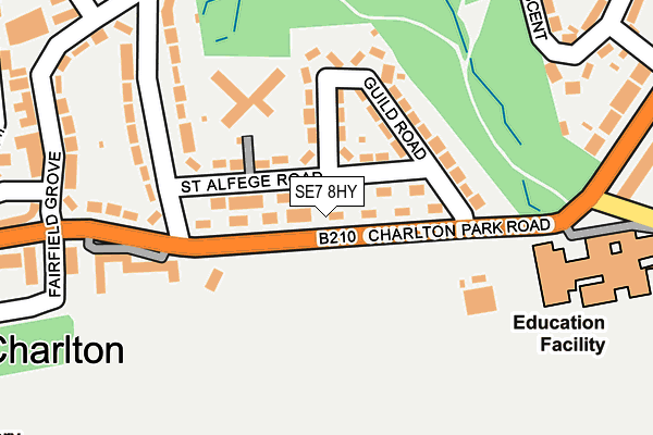 SE7 8HY map - OS OpenMap – Local (Ordnance Survey)