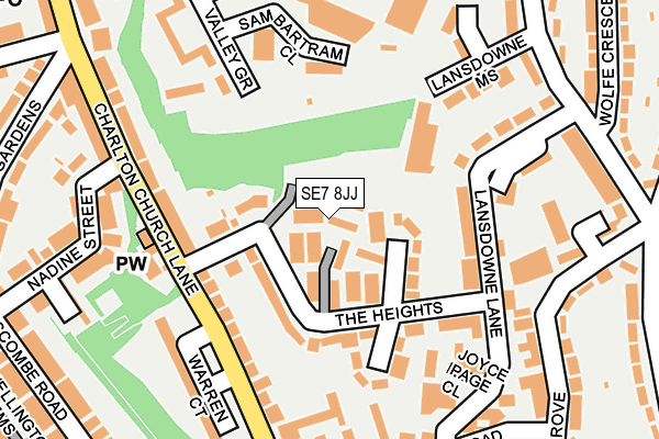 SE7 8JJ map - OS OpenMap – Local (Ordnance Survey)