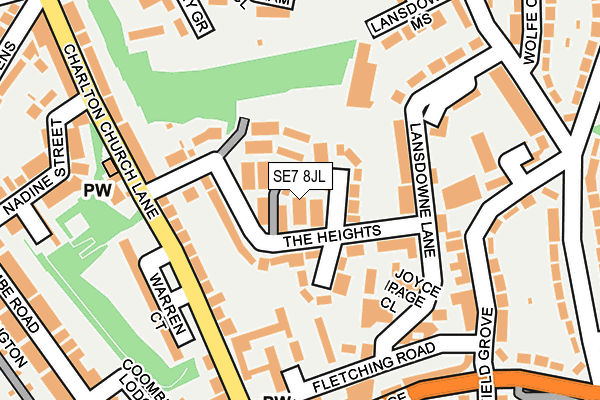 SE7 8JL map - OS OpenMap – Local (Ordnance Survey)