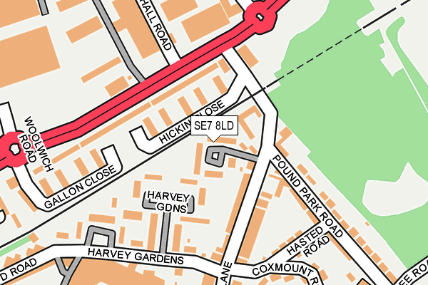 SE7 8LD map - OS OpenMap – Local (Ordnance Survey)