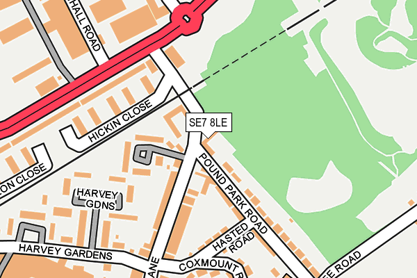 SE7 8LE map - OS OpenMap – Local (Ordnance Survey)