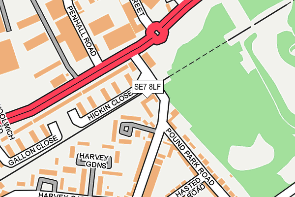 SE7 8LF map - OS OpenMap – Local (Ordnance Survey)