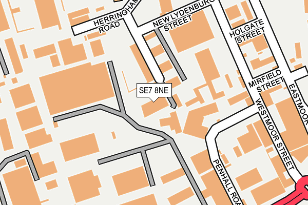 SE7 8NE map - OS OpenMap – Local (Ordnance Survey)