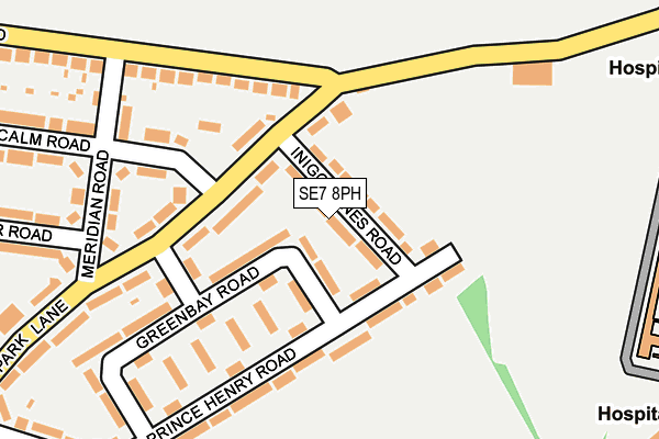 SE7 8PH map - OS OpenMap – Local (Ordnance Survey)