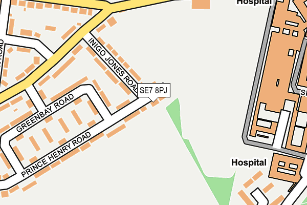 SE7 8PJ map - OS OpenMap – Local (Ordnance Survey)