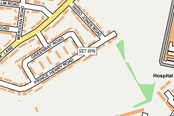 SE7 8PN map - OS OpenMap – Local (Ordnance Survey)