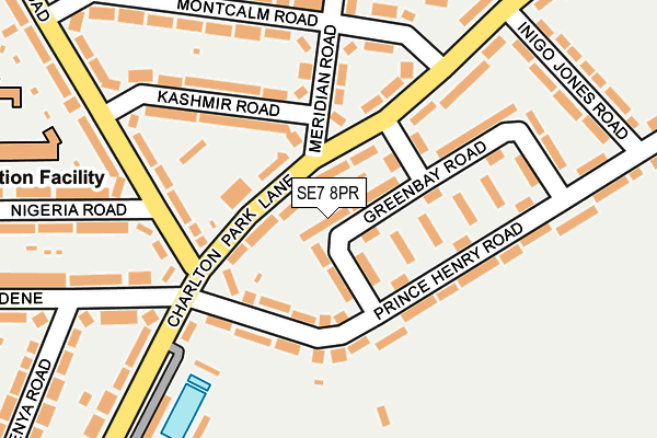 SE7 8PR map - OS OpenMap – Local (Ordnance Survey)