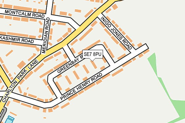SE7 8PU map - OS OpenMap – Local (Ordnance Survey)