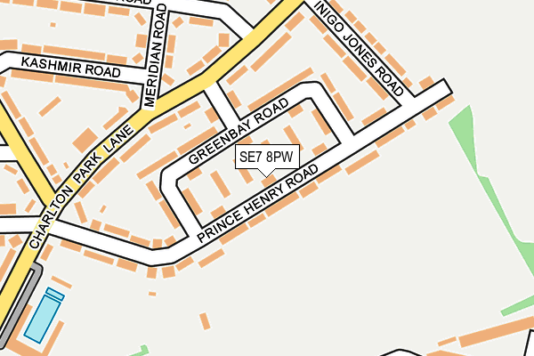 SE7 8PW map - OS OpenMap – Local (Ordnance Survey)