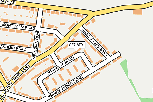 SE7 8PX map - OS OpenMap – Local (Ordnance Survey)