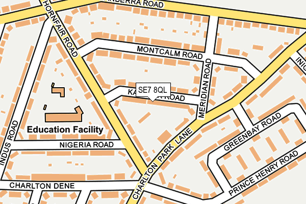 SE7 8QL map - OS OpenMap – Local (Ordnance Survey)