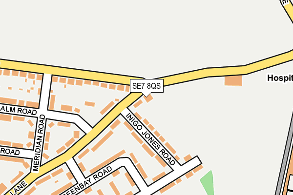 SE7 8QS map - OS OpenMap – Local (Ordnance Survey)