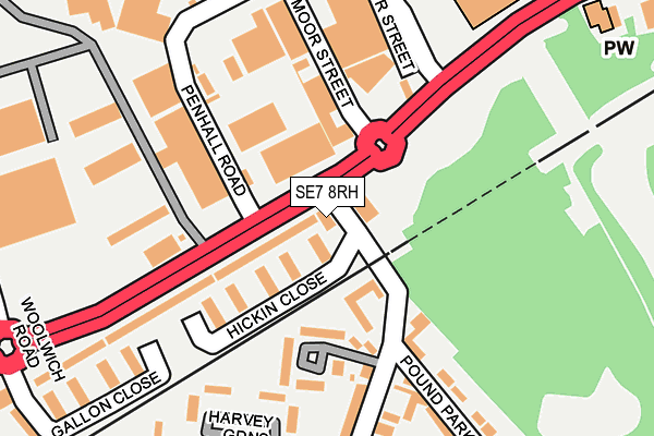 SE7 8RH map - OS OpenMap – Local (Ordnance Survey)