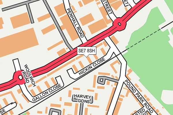 SE7 8SH map - OS OpenMap – Local (Ordnance Survey)
