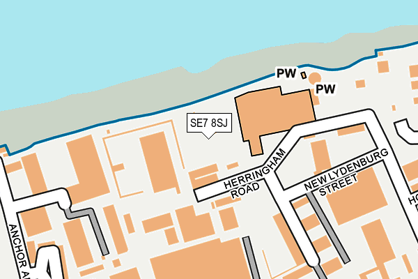 SE7 8SJ map - OS OpenMap – Local (Ordnance Survey)