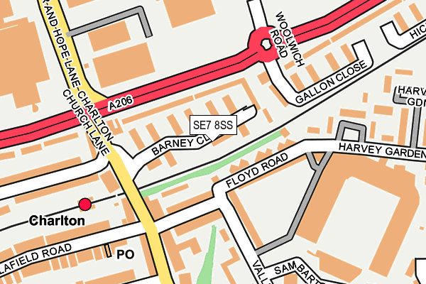 SE7 8SS map - OS OpenMap – Local (Ordnance Survey)