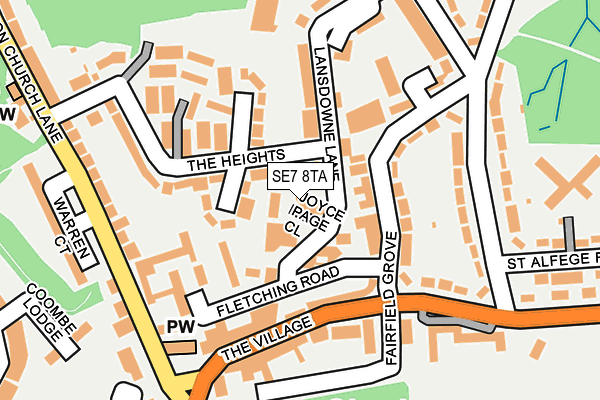 SE7 8TA map - OS OpenMap – Local (Ordnance Survey)