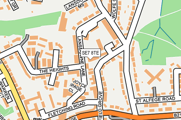SE7 8TE map - OS OpenMap – Local (Ordnance Survey)
