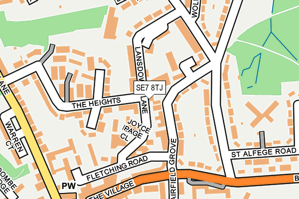 SE7 8TJ map - OS OpenMap – Local (Ordnance Survey)