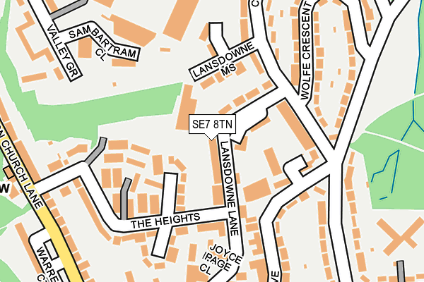 SE7 8TN map - OS OpenMap – Local (Ordnance Survey)