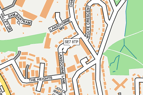 SE7 8TP map - OS OpenMap – Local (Ordnance Survey)
