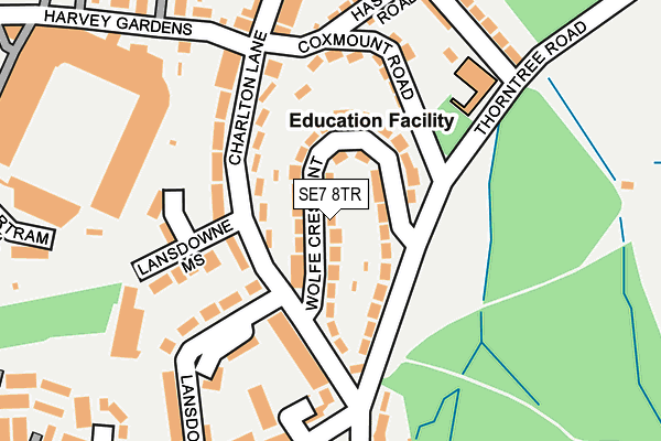 SE7 8TR map - OS OpenMap – Local (Ordnance Survey)